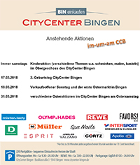 Viele interessante Aktionen in und um das CityCenter in Bingen.